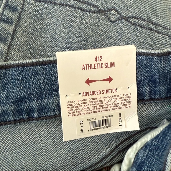 Lucky Brand Athletic Slim Jeans Size 38 x 30 NWT - Picture 8 of 9